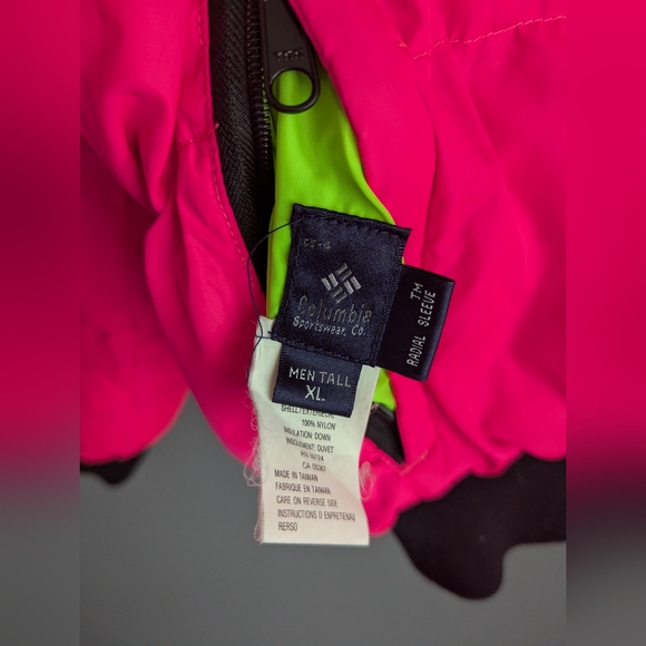 Columbia 3 In 1 Vintage Neon Whirlibird Winter Jacket Men's XL Tall. - Picture 7 of 16